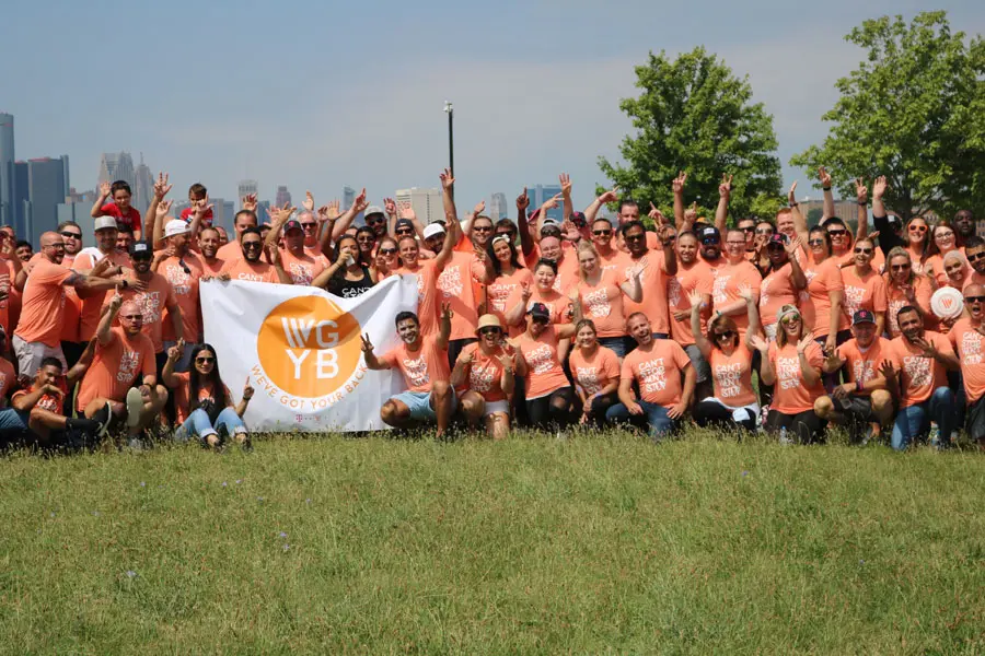 Outdoor group photo of Members of the Wireless Vision team